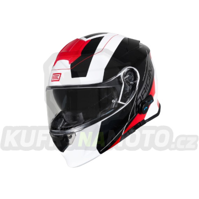 Moto přilba ORIGINE DELTA  SPIKE BLUETOOTH červeno/bílá