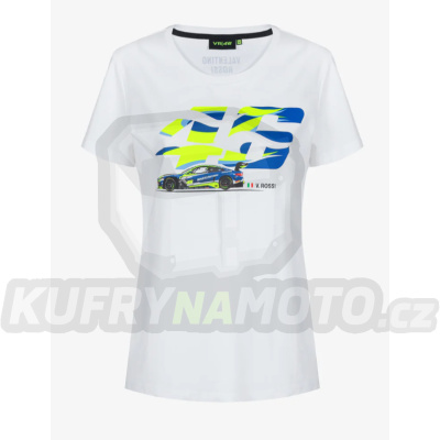 Dámské triko VR46 Flames bílé 504206