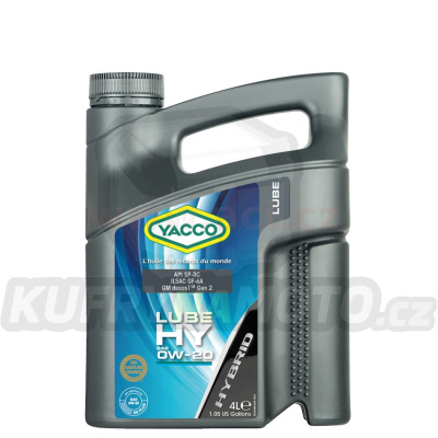 Motorový olej YACCO LUBE HY 0W20, 4 L