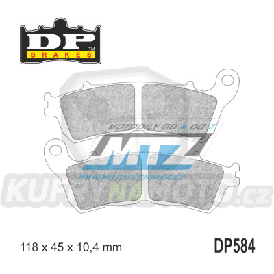 Destičky brzdové DP Brakes DP584 - směs Premium OEM Sinter