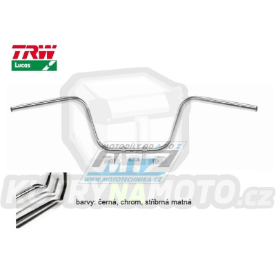 Řídítka TRW Lucas Custom Apehanger Steel 25,4mm MCL136SS - černé