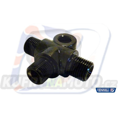 T-spojka brzdové hadice Venhill POWERHOSEPLUS 776/3/BLACK 1/8th BSP 'T' PIECE M6 mounting hole (black)