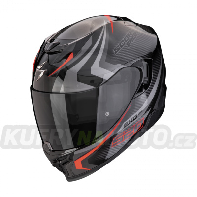 Moto přilba SCORPION EXO-520 EVO AIR TERRA černo/stříbrno/červená