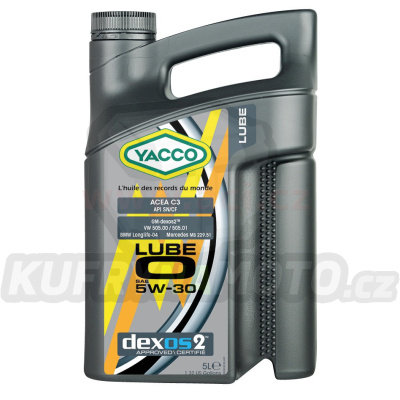 Motorový olej YACCO LUBE O 5W30, 5 L