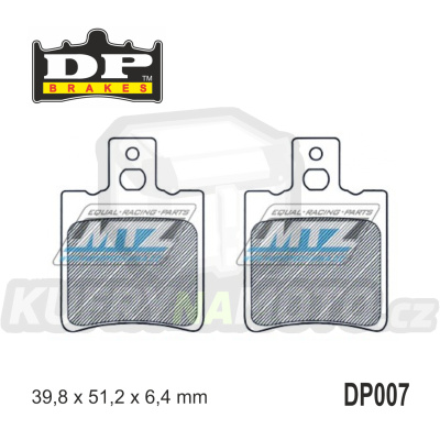 Destičky brzdové DP007 - DP Brakes směs Premium OEM Sinter