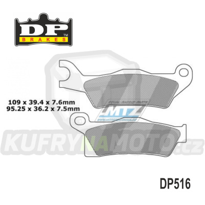 Destičky brzdové DP516 - DP BRAKES směs Premium Sinter OEM
