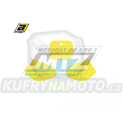Polepy číslových tabulek (vystřižené) - Yamaha YZ125+YZ250 / 93-95 - barva žlutá