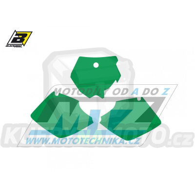 Polepy číslových tabulek (vystřižené) - KTM 125SX+525SX / 03 - barva zelená