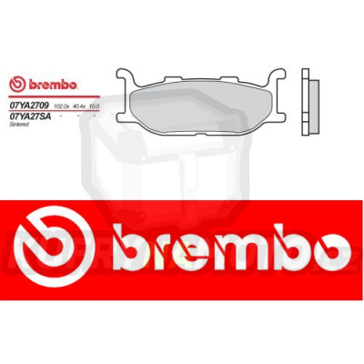 Brzdové destičky Brembo YAMAHA XJ S, DIVERSION 900 r.v. Od 94 -  směs Originál Přední