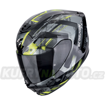 Moto přilba SCORPION EXO-391 CLUTTER černo/fluo žlutá
