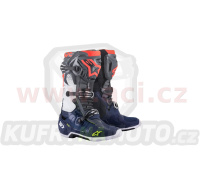 boty TECH 10, ALPINESTARS (šedá/modrá/červená/bílá)