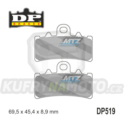 Destičky brzdové DP519 - DP BRAKES směs Premium Sinter OEM
