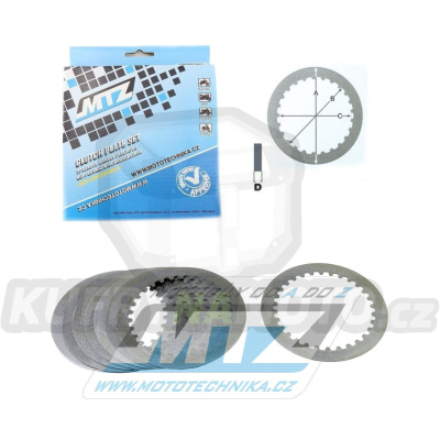 Lamely spojkové plechové (meziplechy) MTZ 887-P089-8 - Yamaha YZ250 + YZF426+YZF450+WRF450+YZF450X + YFZ450+YFM700R Raptor + Beta RR