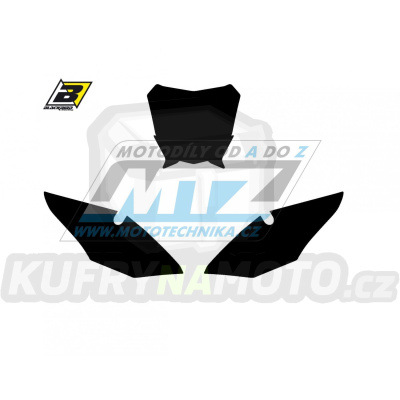 Polepy číslových tabulek (vystřižené) - Honda CRF250 / 18-21 + CRF450 / 17-20 - barva černá