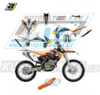 Polepy s potahem sedla (sada polepů a potah sedla Graphics) - KTM EXC / 12-13 + SX+SXF / 11-12 - typ polepů Replica KTM Trophy