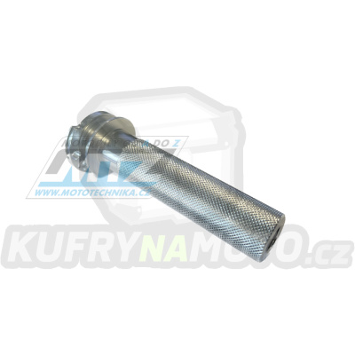 Rukojeť plynu hliníková s ložiskem - KTM SXF / 00-15 + EXCF / 98-16 + Husqvarna FE / 14-16 + Husaberg FE + Beta - stříbrná