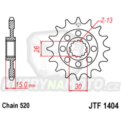 Řetězové kolečko JT JTF 1404-15 15 zubů, 520