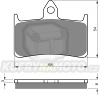 Přední brzdové destičky Goldfren HONDA CB 900 F2/F3/F4/F5/F6/F7 Hornet 2002-2007 směs AD - akce