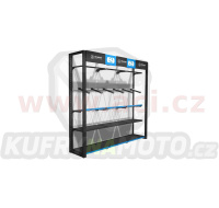 prezentační stěna na oblečení Premium Advanced pro zavěšení bund a kalhot, 3 moduly, OXFORD (ŠxVxHL = 2400x2300x585 mm)