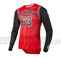 dres TECHSTAR limitovaná edice ACUMEN, ALPINESTARS (červená/černá/bílá) 2023