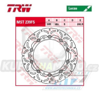 Kotouč brzdový TRW MST239FS (305/181/5D) - BMW F750GS+F850GS+R850 + R1100+R1100RT + R1150GS+K1200+R1200+HP2 + R1250GS+R1250R+R1250RS+R1250RT