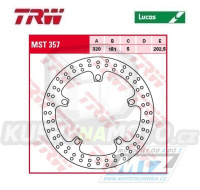 Kotouč brzdový TRW MST357 (320/181/5D) - BMW F800GT+R850+S1000 + R1100S+R1150+K1200+R1200 + K1300+K1600