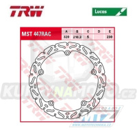Kotouč brzdový TRW MST447RAC (320/210,3/5D) - Honda CTX700 / 14-17 + NC700 Integra / 12-16 + + NC750 Integra + NC750S + NC750X