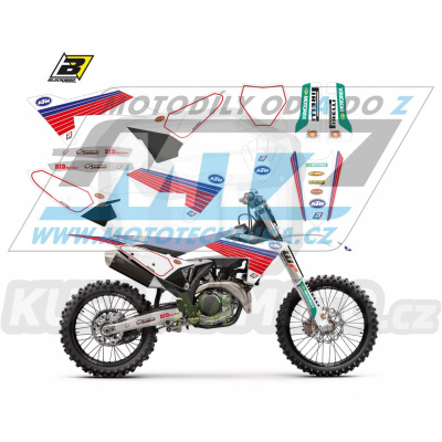 Polepy na motocykl (sada polepů včetně číslových tabulek) SX+SXF / 23-24 + EXC+EXCF / 24 - typ polepů Retro