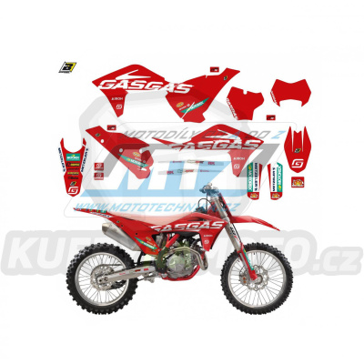 Polepy na motocykl (sada polepů Graphics) GasGas EC+ECF+MC+MCF / 21-23 - typ polepů Replica GasGas Factory