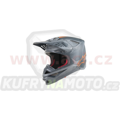 přilba SUPERTECH S-M10 META, ALPINESTARS (antracit/šedá/oranžová fluo)