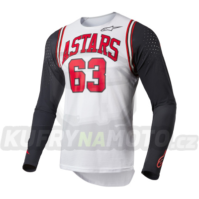 dres TECHSTAR limitovaná edice ACUMEN, ALPINESTARS (bílá/černá/červená) 2023