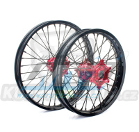 Kolo kompletní zadní 2,15x19" (červený náboj / černý ráfek) - Honda CR125 / 02-07 + CR250 / 00-07 + CRF250 / 04-13 + CRF450 / 02-12