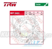 Kotouč brzdový TRW MST294EC (260/127/6D) - Beta RR125+RR200+RR250 + RR300+Xtrainer300+RR350+RR390+RR400+RR430 + RR450+RR480+RR498