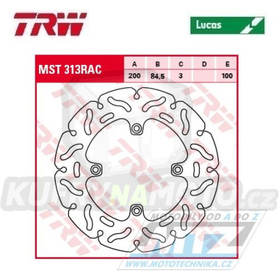 Kotouč brzdový TRW MST313RAC (200/84/4D) - Suzuki RM85 / 05-23