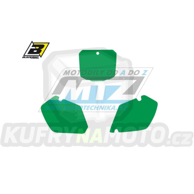 Polepy číslových tabulek (vystřižené) - Honda CR125 / 98-99 + CR250 / 97-99 - barva zelená