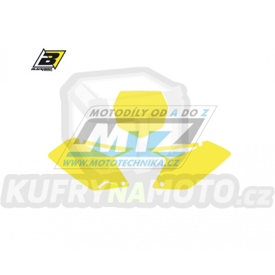 Polepy číslových tabulek (vystřižené) - Suzuki RMZ250 / 07-09 - barva žlutá