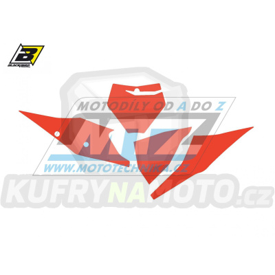 Polepy číslových tabulek (vystřižené) - KTM SX+SXF / 19-22 - barva červená