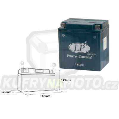 LANDPORT baterie YTX30L 12V 30AH 166X125X175 bezúdržbový (naplněný)