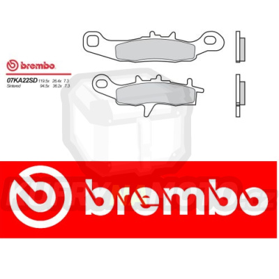 Brzdové destičky Brembo SUZUKI RM 100 r.v. Od 03 -  směs SX Přední