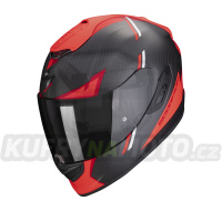 Moto přilba SCORPION EXO-1400 EVO CARBON AIR KENDAL matná černo/červená