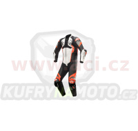jednodílná kombinéza ATEM 4, ALPINESTARS (bílá/černá/červená fluo/šedá)