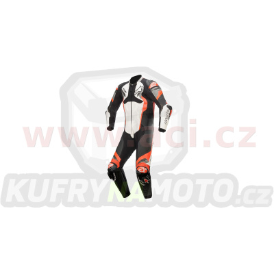 jednodílná kombinéza ATEM 4, ALPINESTARS (bílá/černá/červená fluo/šedá)