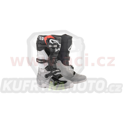 boty TECH 7 S, ALPINESTARS, dětské (černá/stříbrná/bílá/zlatá) 2024