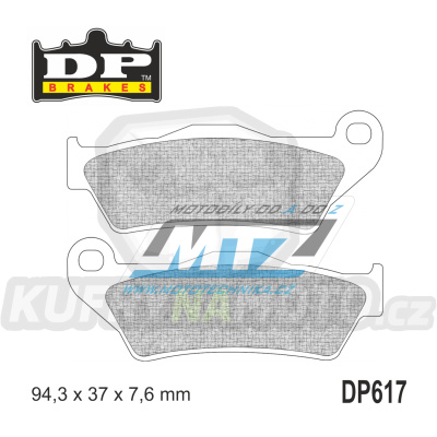 Destičky brzdové DP Brakes DP617 - směs Premium OEM Sinter