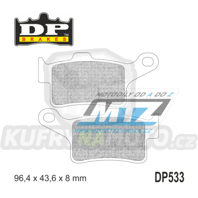 Destičky brzdové DP533 - DP BRAKES směs Premium Sinter OEM