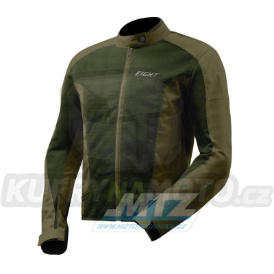 Bunda na motorku EIGHT Aero Flow Jacket Textile - zelená - velikost L