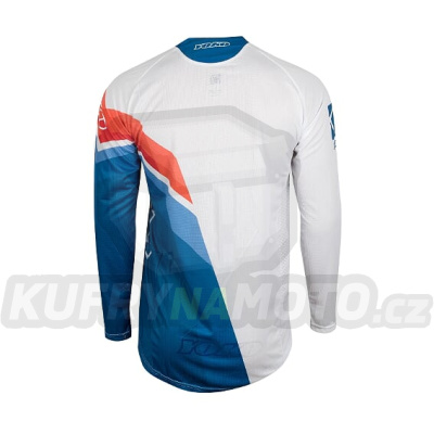 Motokrosový dres YOKO VIILEE white / blue / fire M