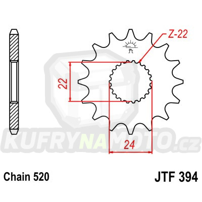 Řetězové kolečko JT JTF 394-11 11 zubů, 520