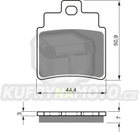 Zadní brzdové destičky Goldfren MASAI A 300 Quad 2005-2007 směs AD - akce