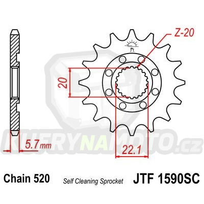 Kolečko JT 1590-14-F1590-14- výprodej